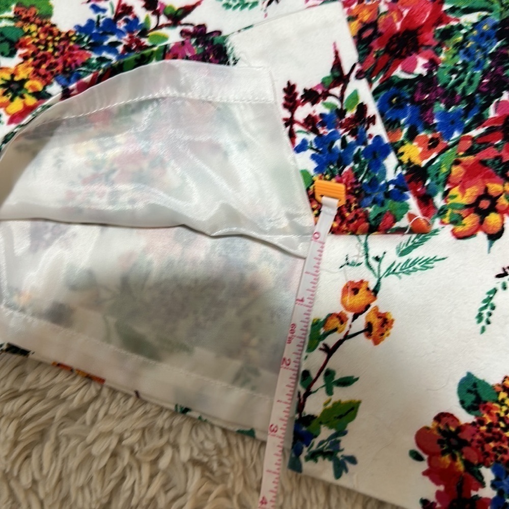 😊Laundry By Shelli Segal Skirt Multicolor Floral Lined Zip Pencil size 4 - Picture 5 of 15
